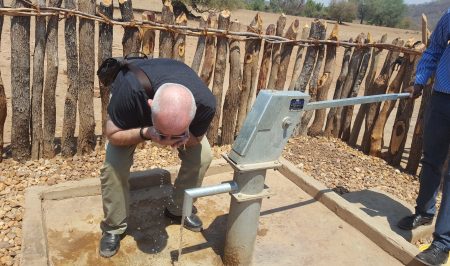After a seven-hour car ride in 40-degree Celsius heat, I was ready for a drink from the borehole, too.