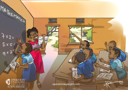 Kenyan girl couldn't see the board in class