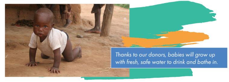 Babies in Zambie have fresh water thanks to Operation Eyesight's supporters