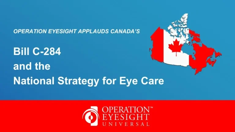 Operation Eyesight applauds Bill C-284, the National Strategy for Eye Care Act becoming law 